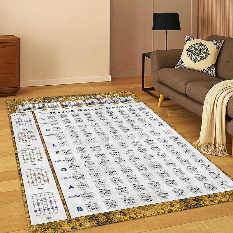 Kids Outdoor Area - Music Theory Chart Guitar Chords Carpet