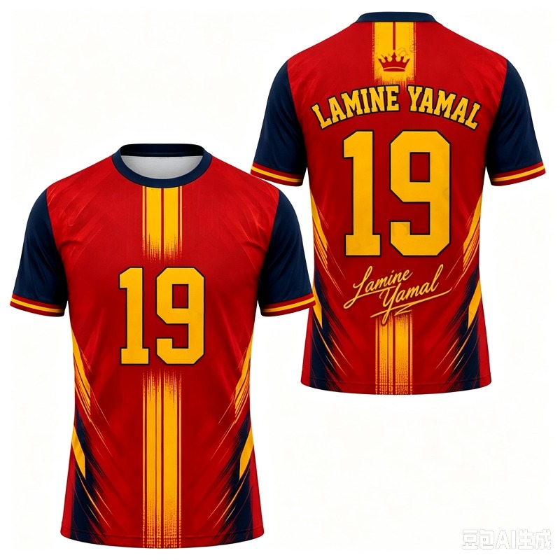 Kids Outdoor Outfit - Unisex Spain Inspired No.19 Football Training