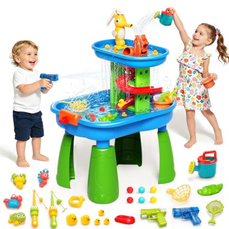 Kids Outdoor Water Table - Outdoor water table for kids 3-8,