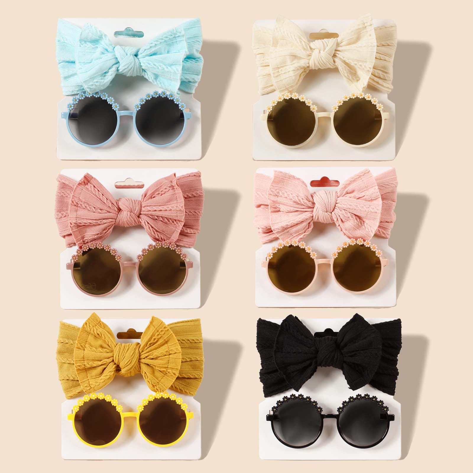 Kids Outdoor Outfit - 2pcs Kids Beach Round Frame Sunglasses