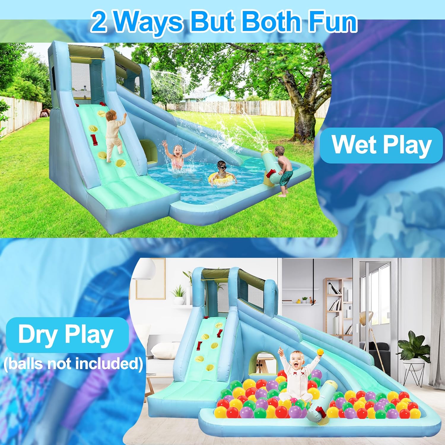 6-in-1 Inflatable Kids Bounce  - Kids Outdoor Bounce House recension och pris