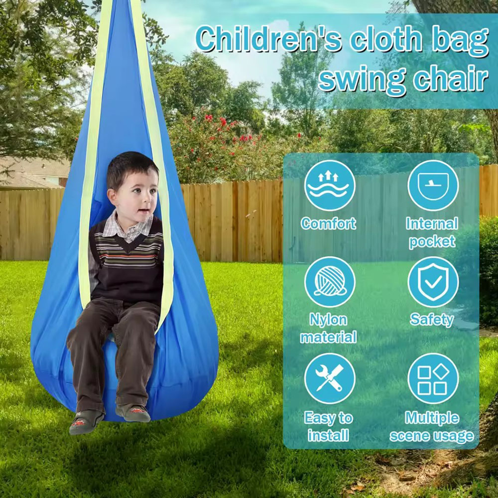 Kids Pod Swing Seat Nylon Hang - Kids Outdoor Bounce House recension och pris