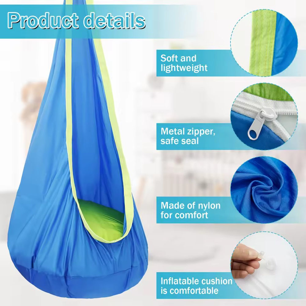 Kids Pod Swing Seat Nylon Hang - Kids Outdoor Bounce House recension och pris