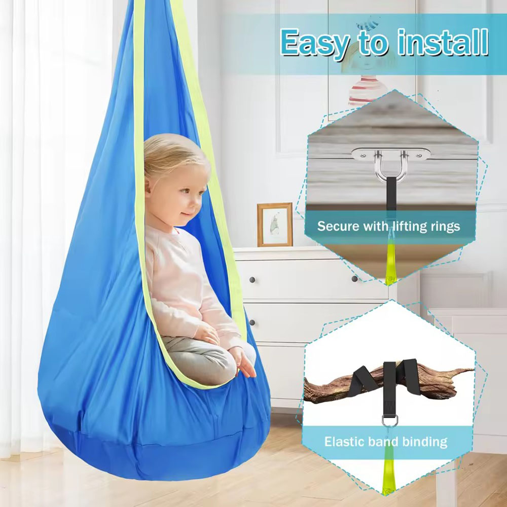 Kids Pod Swing Seat Nylon Hang - Kids Outdoor Bounce House recension och pris