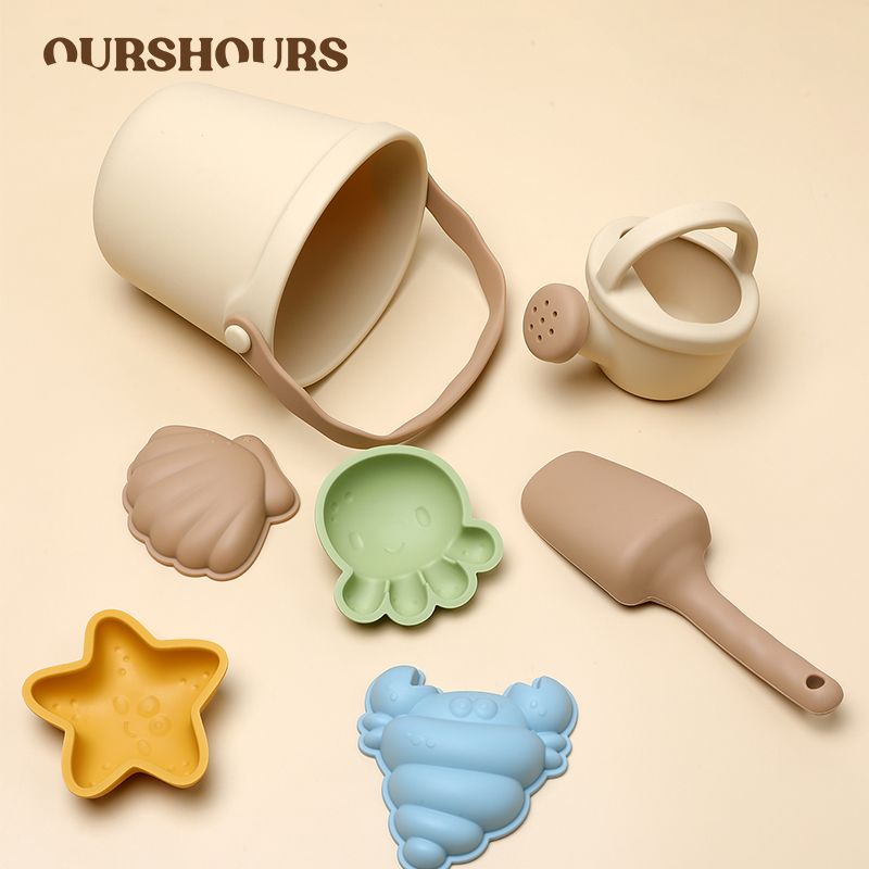 7Pcs Kids Silicone Beach Toys  - Kids Outdoor Tools recension och pris