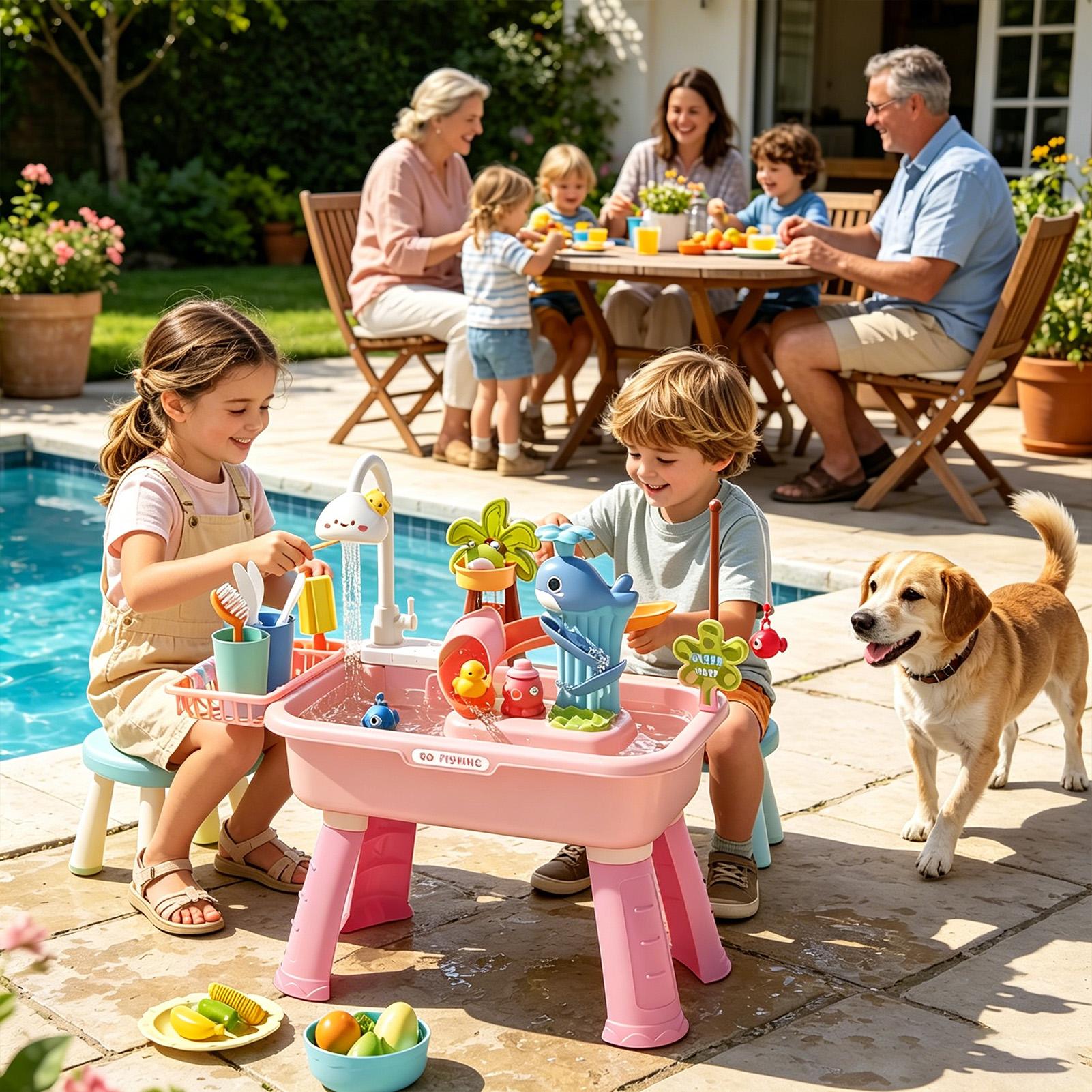 Kids Water Table with Pump, Se - Kids Outdoor Water Table recension och pris