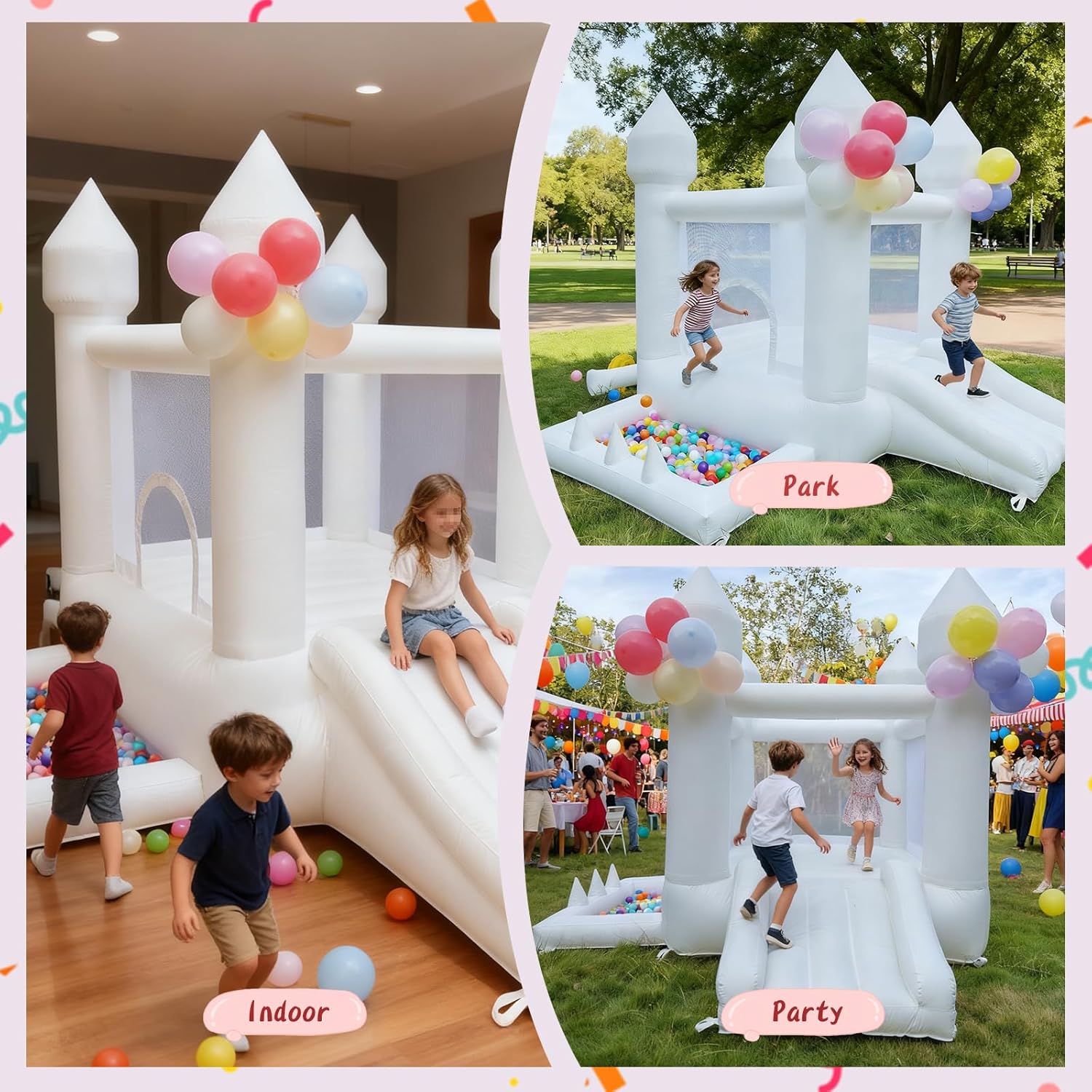 White Bounce House, Indoor and - Kids Outdoor Bounce House recension och pris