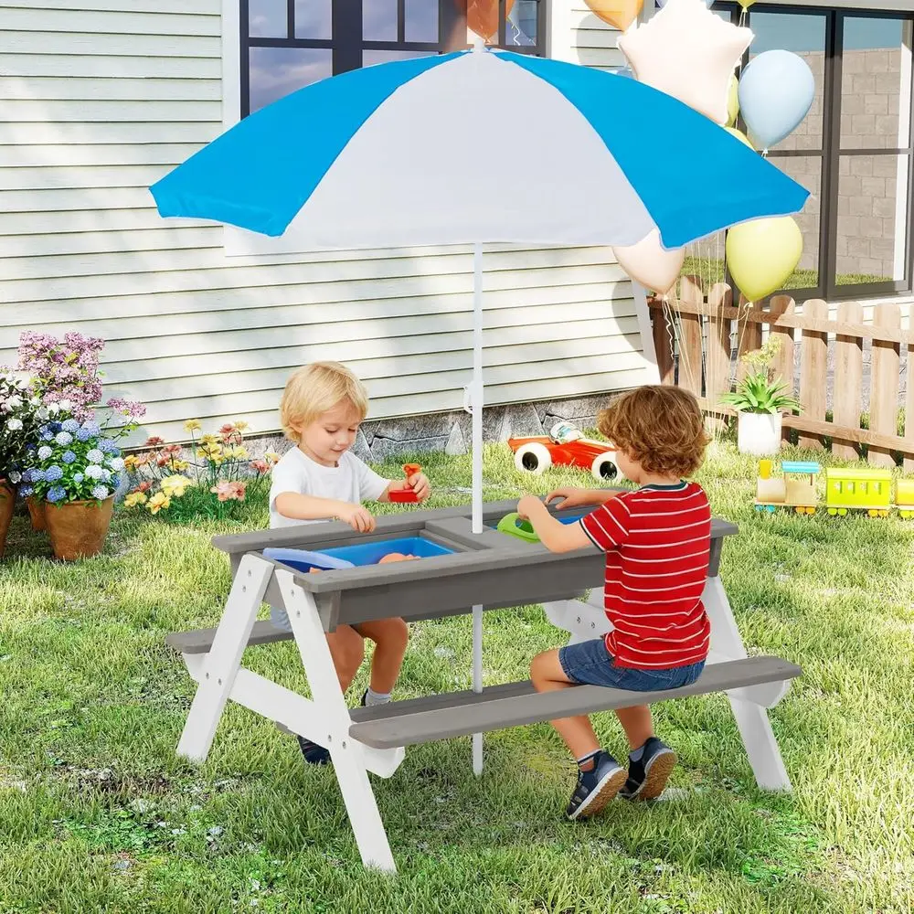 Convertible 3-in-1 Wooden Picn - Kids Outdoor Water Table recension och pris