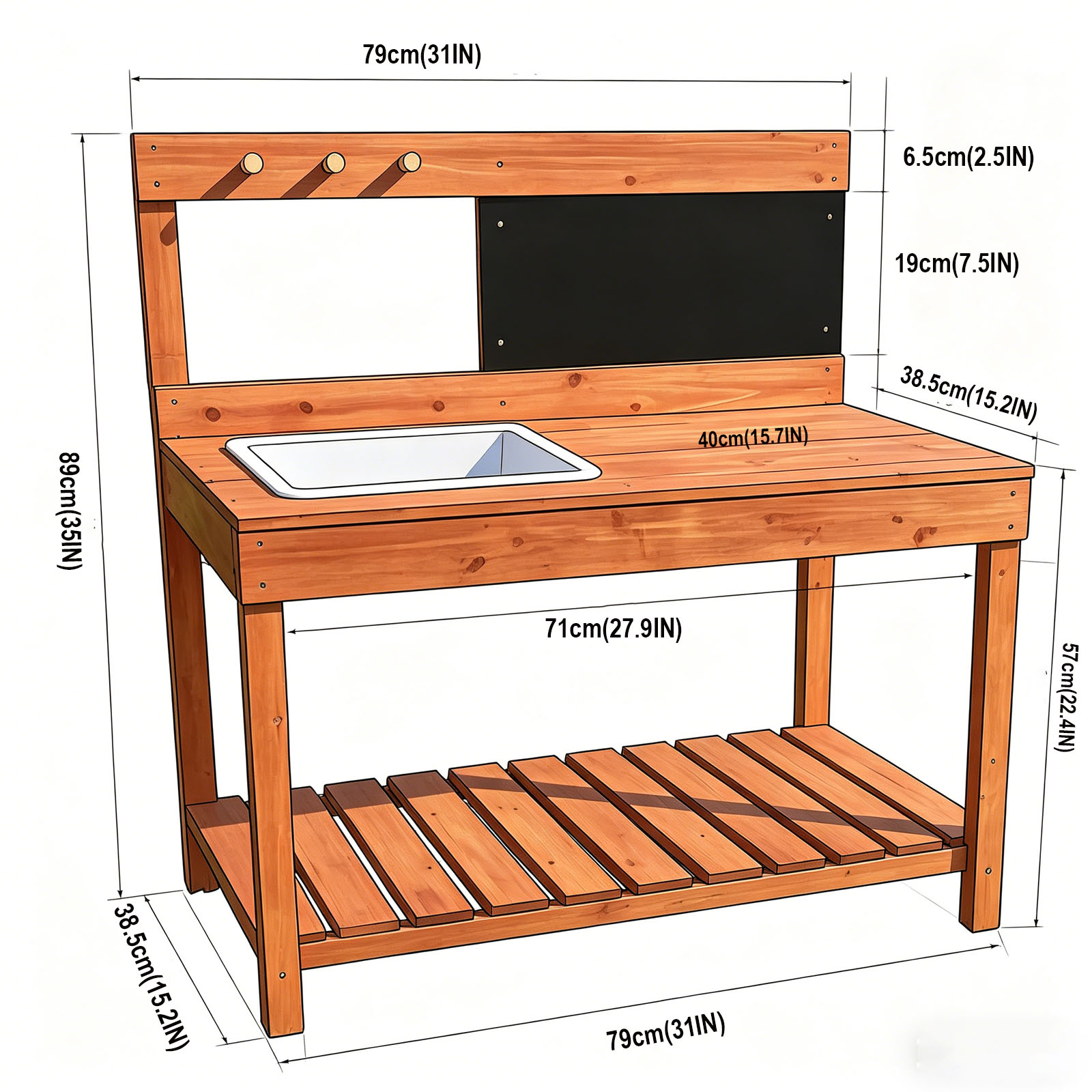 Wooden Potting Benches For Chi - Kids Outdoor Tools recension och pris