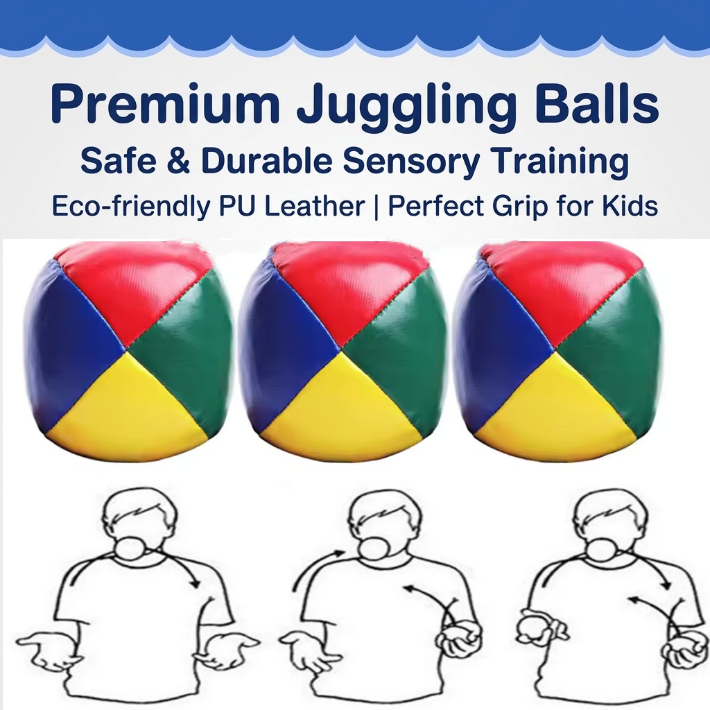 3/6pcs PVC Juggling Balls Leat - Kids Outdoor Outfit recension och pris