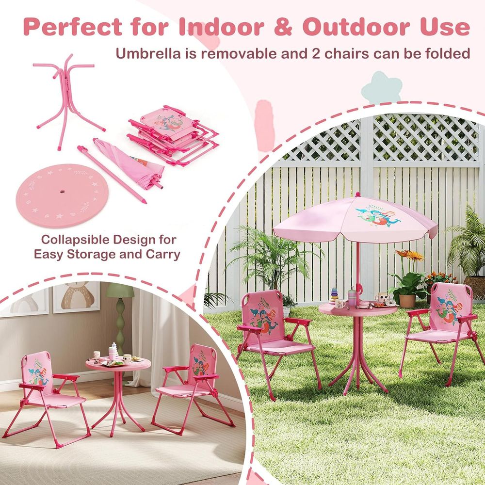 Kids Picnic Table, Kids Outdoo - Kids Outdoor Umbrella Chair recension och pris