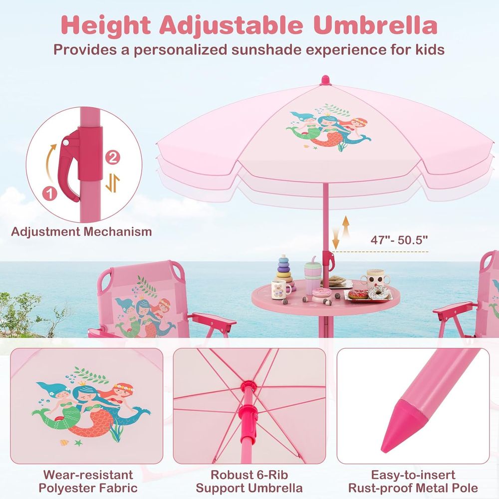 Kids Picnic Table, Kids Outdoo - Kids Outdoor Umbrella Chair recension och pris