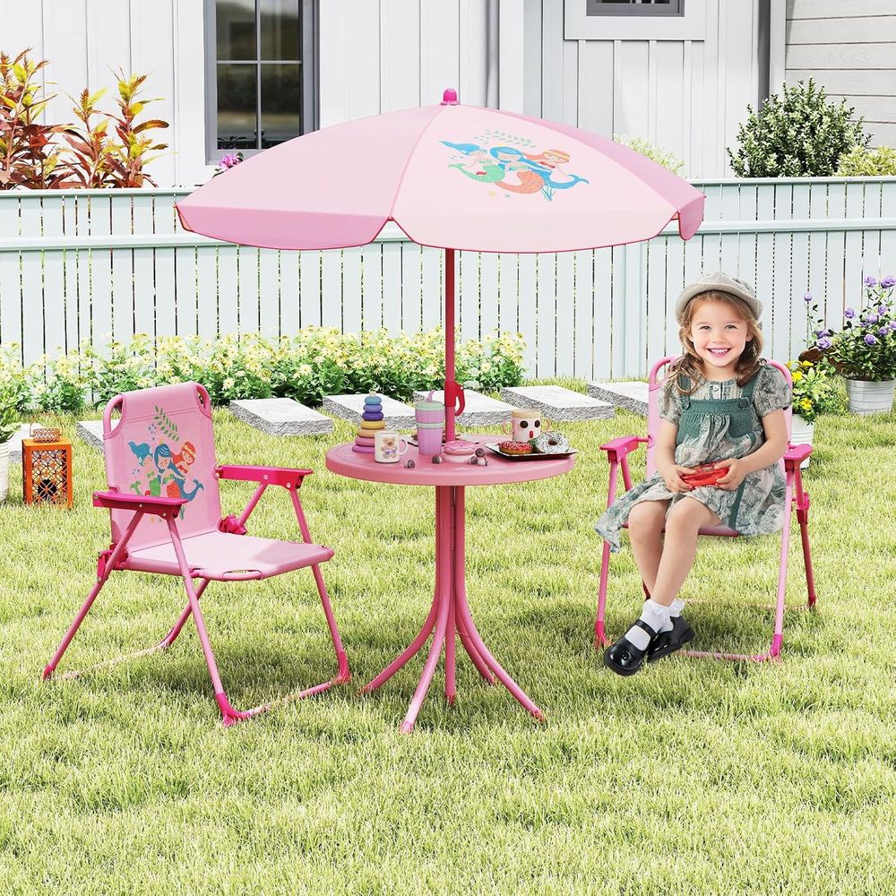 Kids Picnic Table, Kids Outdoo - Kids Outdoor Umbrella Chair recension och pris