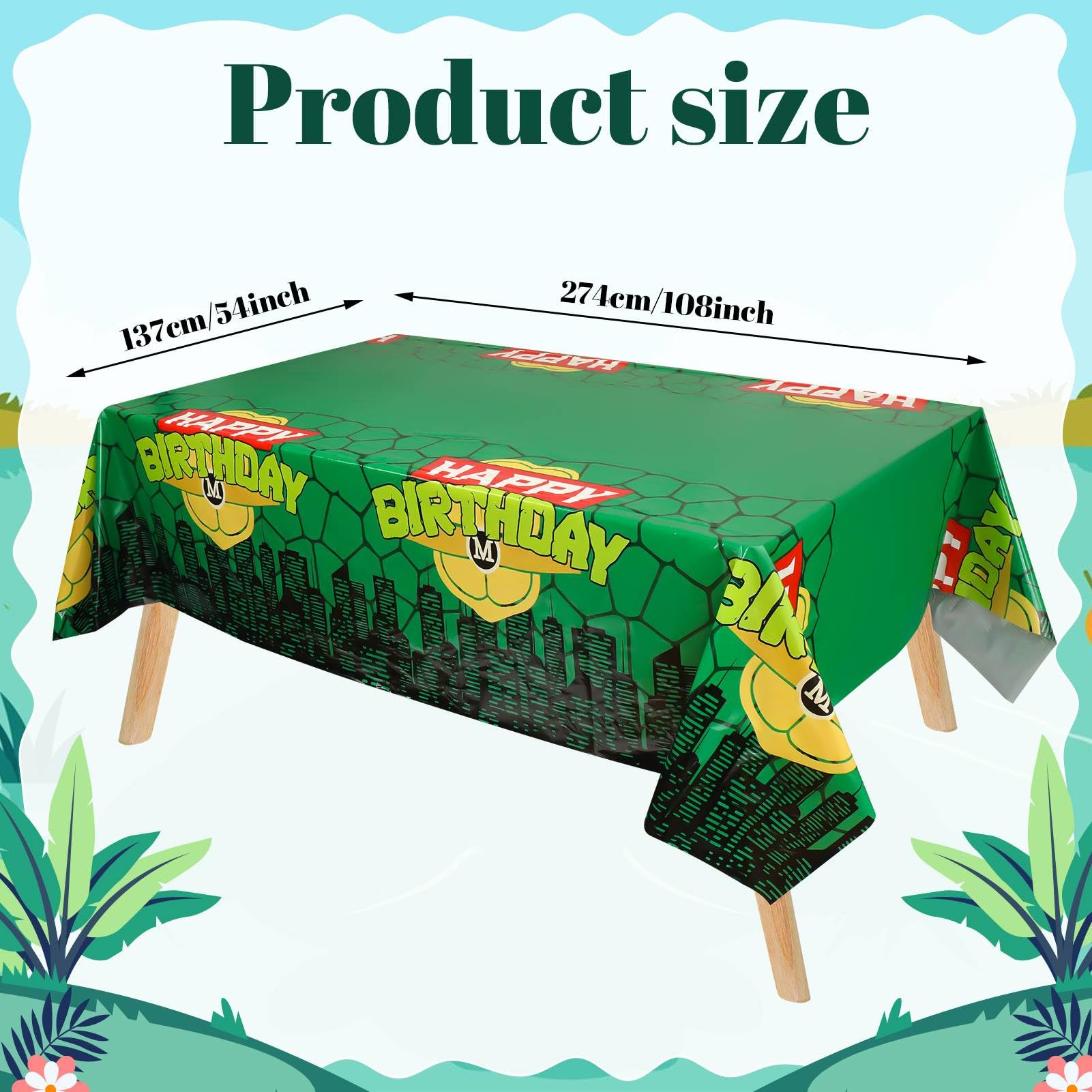 Ninja Turtle Tablecloth for Ki - Kids Outdoor Water Table recension och pris
