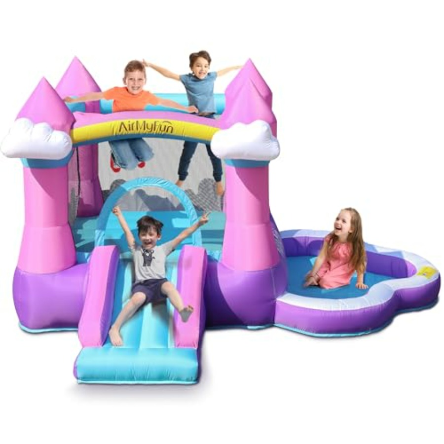 Pink inflatable bounce house f - Kids Outdoor Bounce House recension och pris