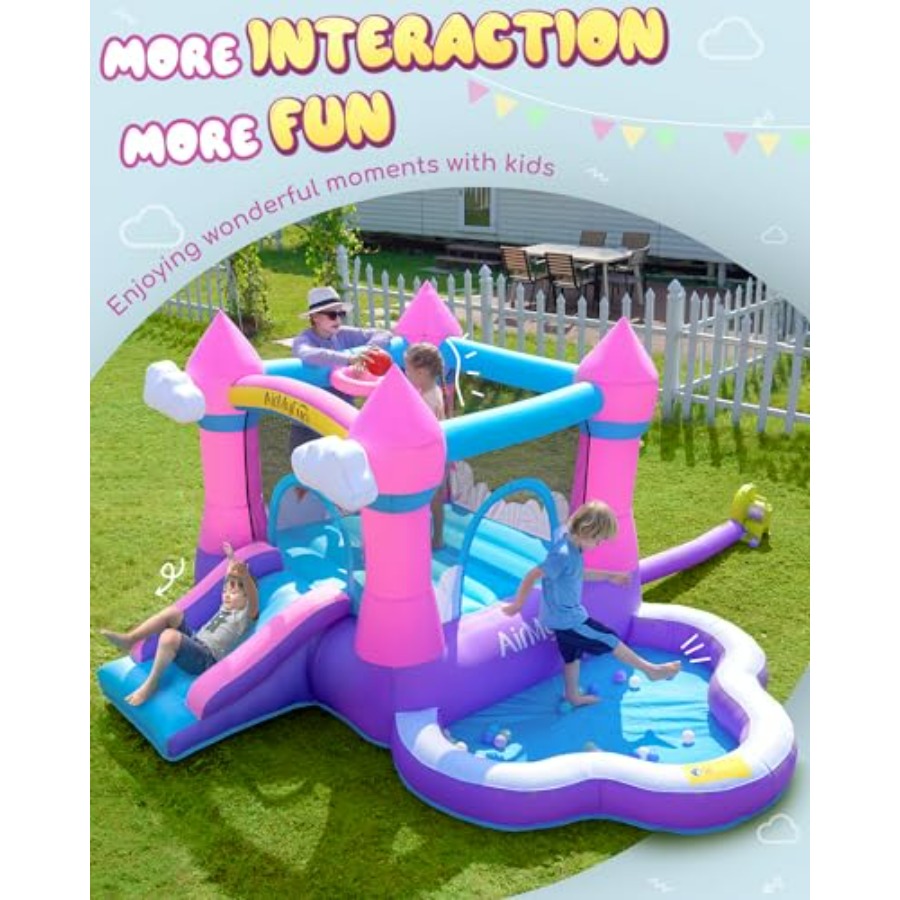 Pink inflatable bounce house f - Kids Outdoor Bounce House recension och pris