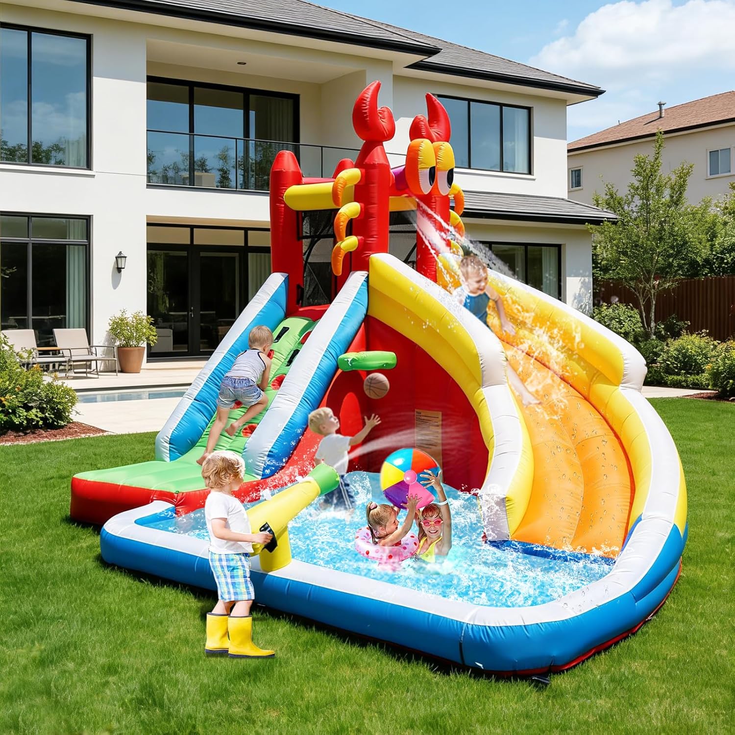 Large Inflatable Bounce House  - Kids Outdoor Bounce House recension och pris