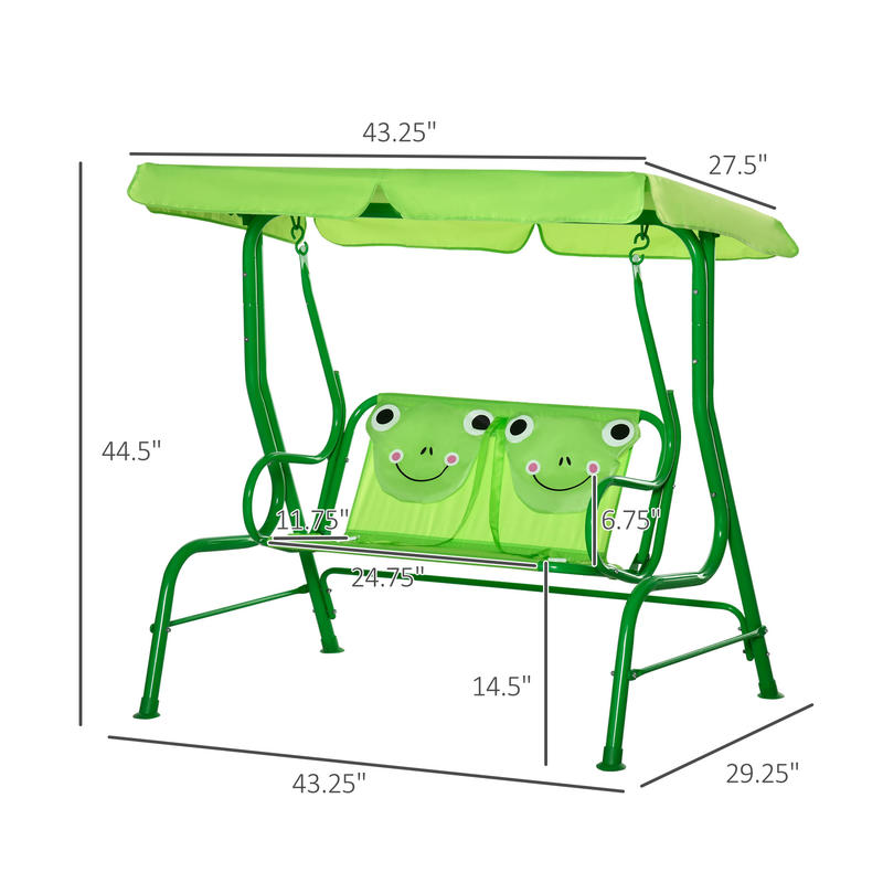 Outsunny Kids Patio Swing, Adj - Kids Outdoor Swing Chair recension och pris