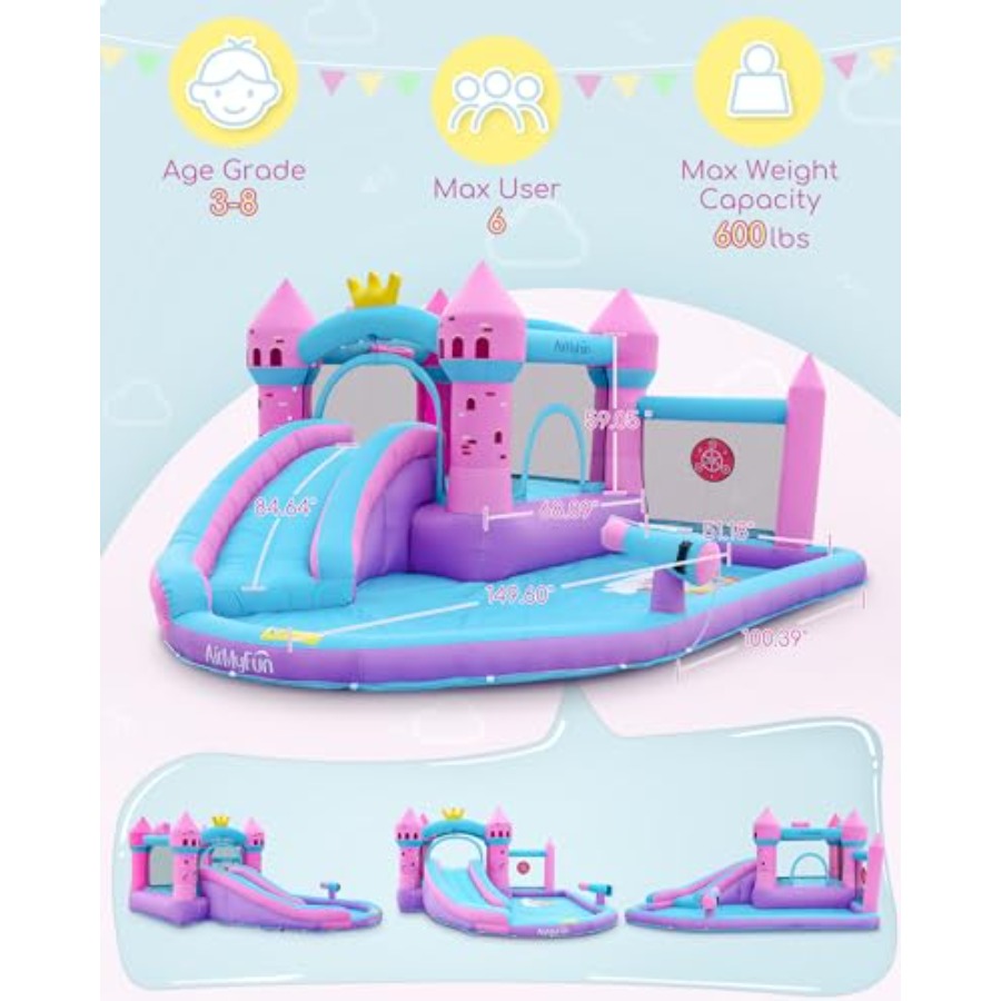 Backyard inflatable waterslide - Kids Outdoor Bounce House recension och pris
