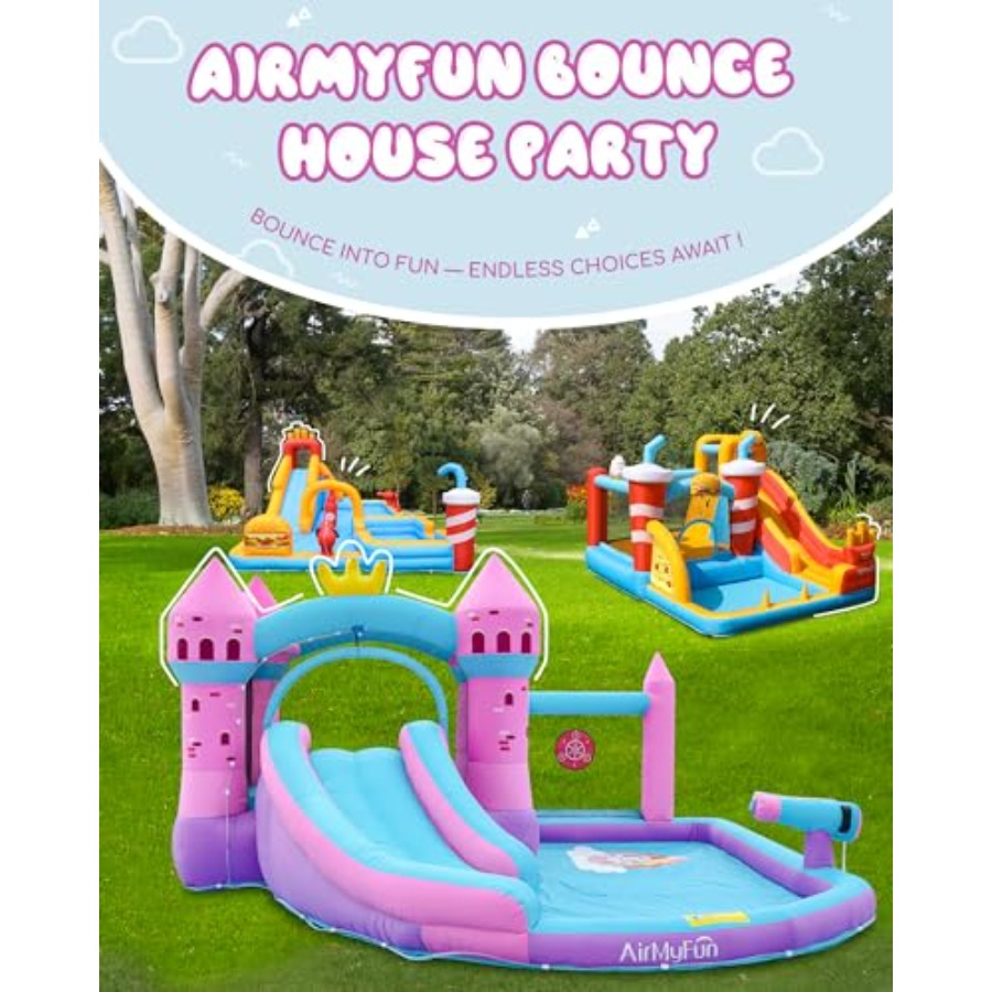 Backyard inflatable waterslide - Kids Outdoor Bounce House recension och pris