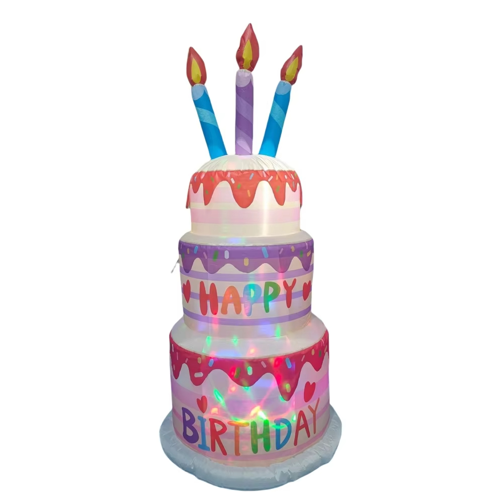 1.8M Inflatable Birthday Cake  - Kids Outdoor Decor recension och pris